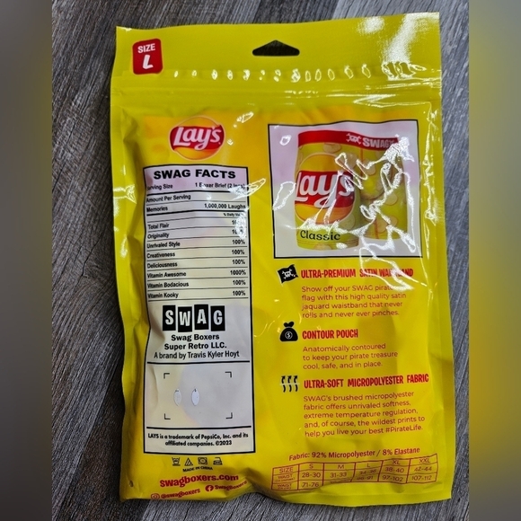 SWAG Snack Aisle Boxers Men's Large NEW Lay's Potato Chips - Picture 4 of 4